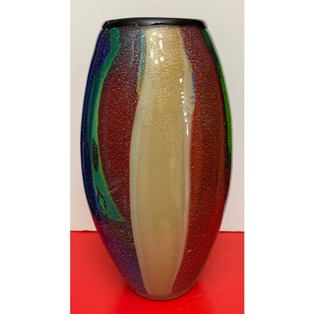 Veyye Artisanal Multicolor Art Glass Vase Chairish