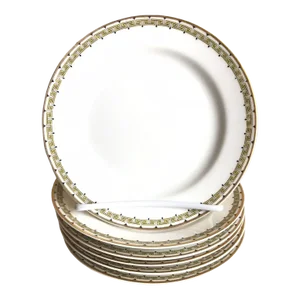 Antique Set of 6 Haviland & Co Limoges France Albany Greek Key Dessert Plates