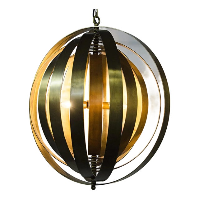 NOIR Tournant Pendant, Antique Brass For Sale