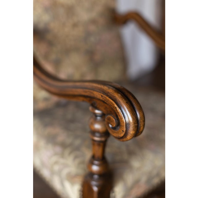 This Fireside Flemish Tapestry Armchair combines timeless European craftsmanship with inviting comfort, featuring...