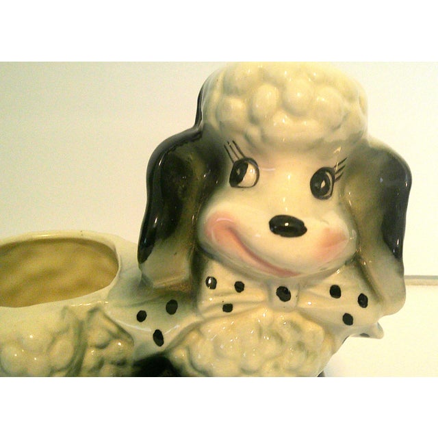 Ceramic Poodle Shawnee Dog Planter Hand Painted Porcelain Puppy USA VTG MCM 1950s Excellent vintage condition. No damage,...