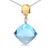 Unleash your inner goddess wearing this marvelous pendant necklace made from genuine 18k white and yellow gold with...