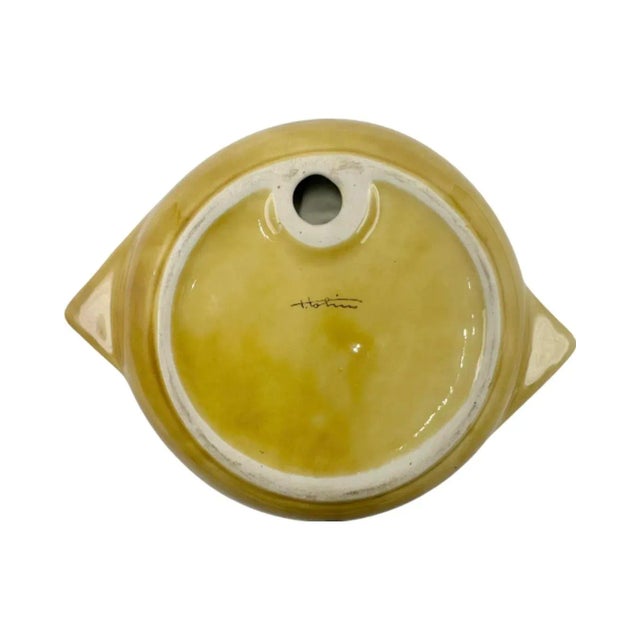 Mid 20th Century Vintage Harry's Bar Venezia Italy Ashtray Yellow Ceramic Dish For Sale - Image 5 of 12