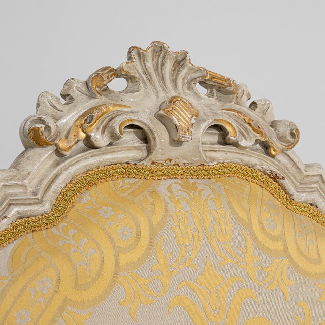 French 19th Century France Louis XVI Cream Wood Armchair For Sale - Image 3 of 10