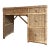 Vintage Wicker Boho Chic Desk With Drawers For Sale