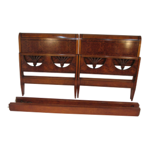 1940s Pair of Twin Beds Made by Joseph Gerte of Boston