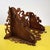 vintage carved wooden corner shelf Height: 44.5 Width: 25.5 Depth: 19.5 This piece is attributed to the mentioned...