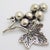 1980s Vintage Italian Handmade Genuine Silver Grapes Flat Miniature Figurine For Sale - Image 5 of 12
