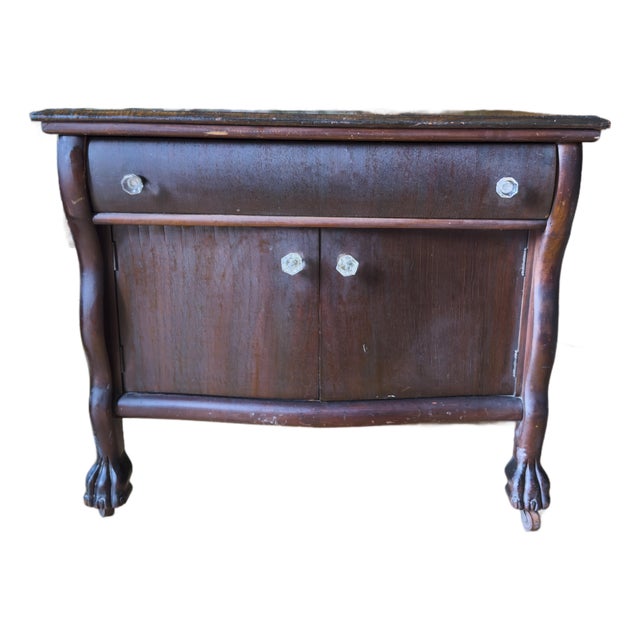 Late 19th Century Antique American Empire Style Washstand/Side Cabinet. For Sale