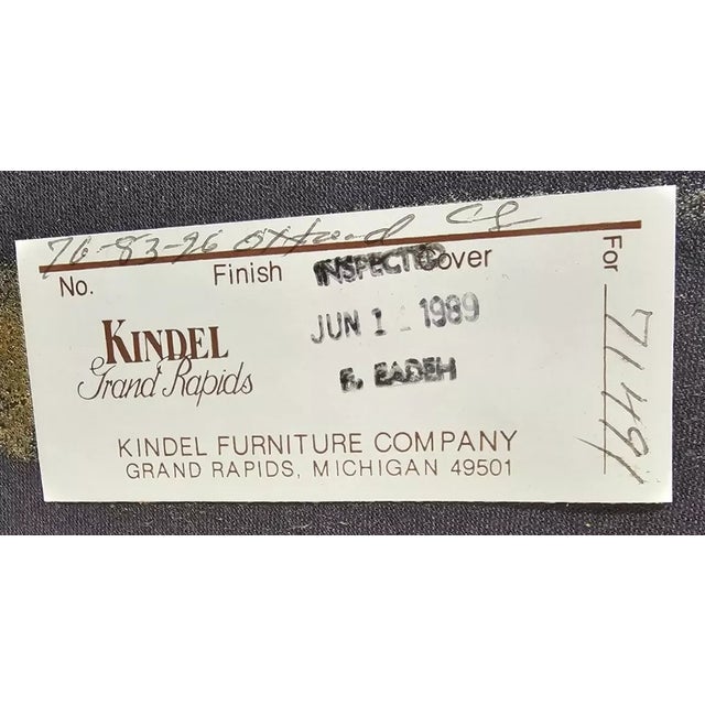 1980s Set of 8 Kindel Master Works Collection Mahogany Federal Shield Back Chairs For Sale - Image 12 of 12