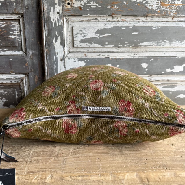 French Linen Accent – Jardin Bronze For Sale - Image 4 of 6