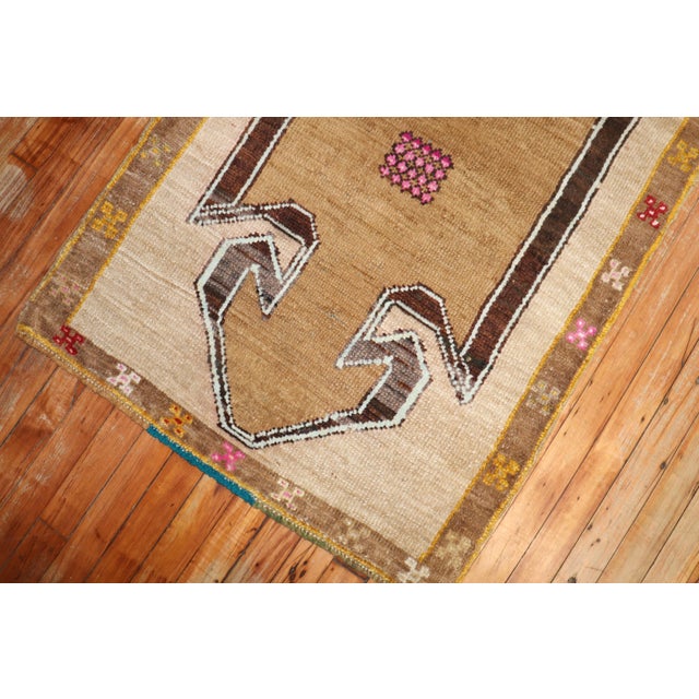 Vintage Tribal Turkish Prayer Rug - 2'8" x 3'11" For Sale - Image 4 of 9