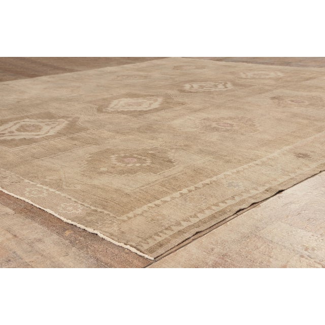 Sand Earth-Tone Vintage Turkish Kars Rug, 10'00 X 10'08 For Sale - Image 8 of 11