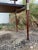 Wood Mid Century Modern Slate + Wood Side Table | Glass Top Cover + Brass Hardware For Sale - Image 7 of 12