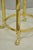 Vintage Hollywood Regency Brass Hoof Foot Glass Top Graduating Side Table - Pair For Sale - Image 11 of 15