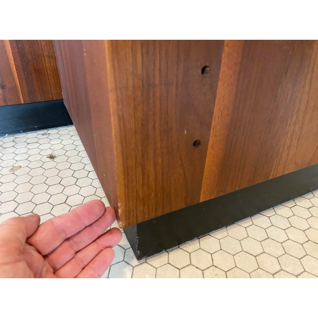 Wood 1970s Dillingham Walnut Blanket Chests Twin Headboard Bed Set of 2 For Sale - Image 7 of 12