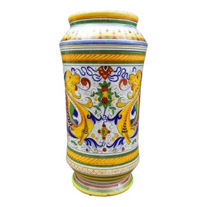 Fratelli Mari Deruta Italy Raffaellesco Hand Painted Umbrella Stand