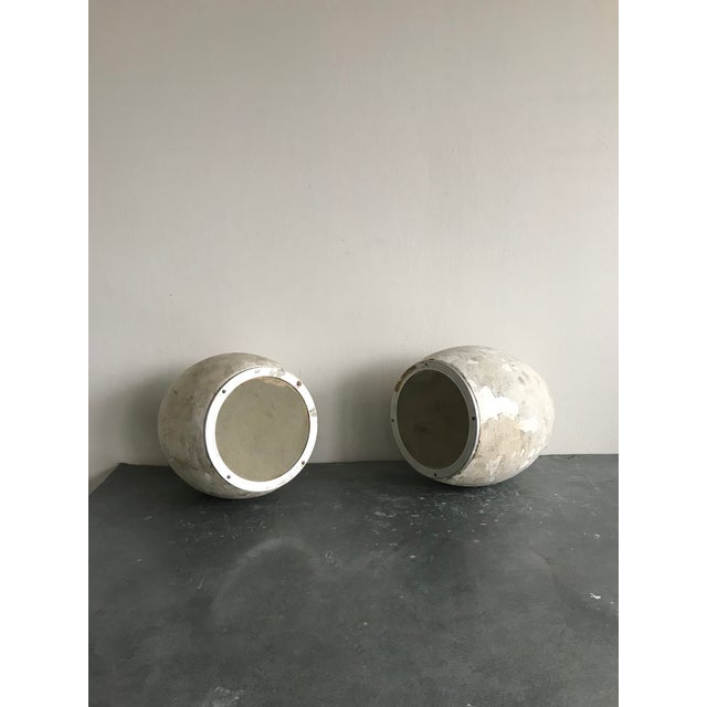Original French 1970’s Plaster Speakers - a Pair Edison Style For Sale In New York - Image 6 of 6