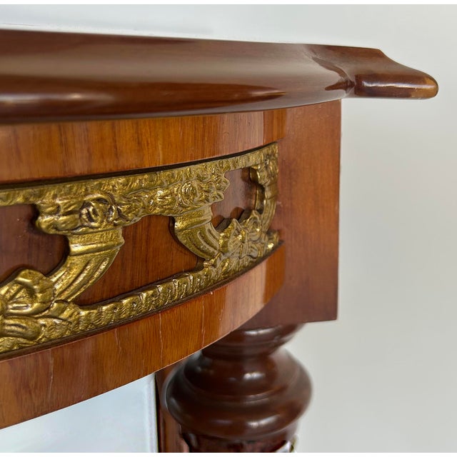 Wood 1990s Italian Inlaid Side Tables With Bronze Mounts by Marconi Arte, Pair For Sale - Image 7 of 18