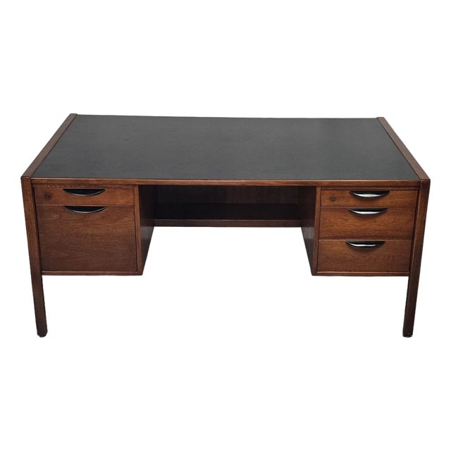 1960s Jens Rinsom Walnut Executive Desk For Sale