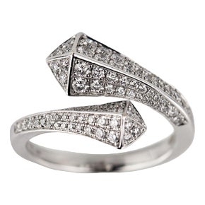 Gold Ring with Diamonds by Giorgio Visconti., 2000s For Sale