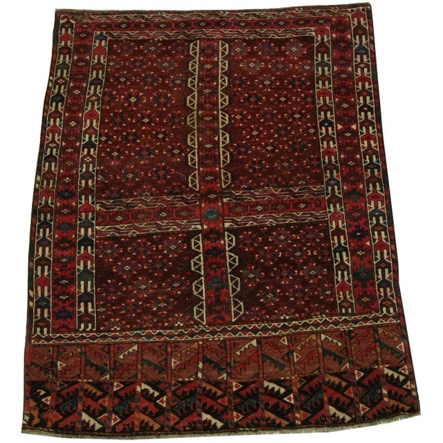 19th Century 1900s Antique Hashlou Yomout Rug For Sale - Image 5 of 5