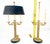 Pair of Solid Brass & Marble Candelabra Style Table Lamps w/ Matching Shades For Sale - Image 9 of 12