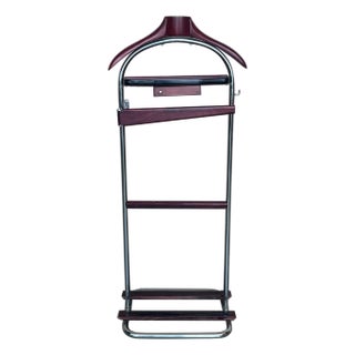 Mid 20th Century Ico Parisi Style Beechwood and Brass Suit Rack For Sale