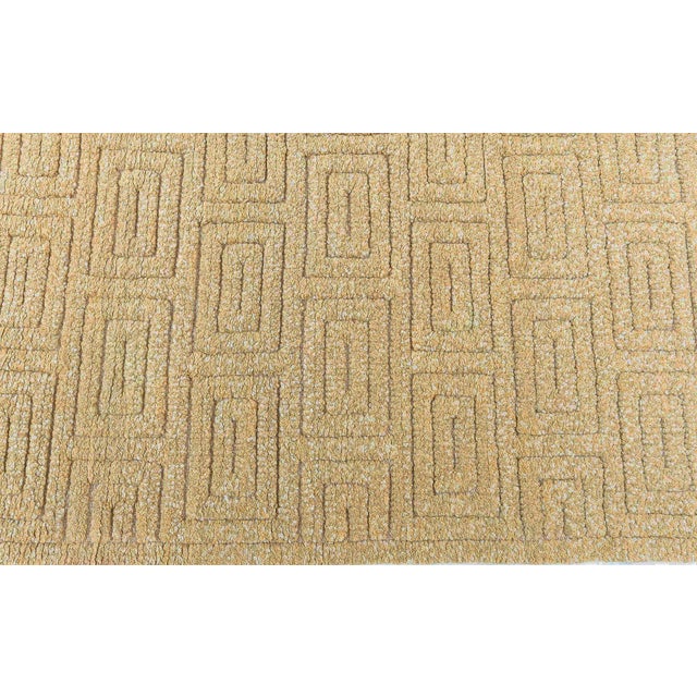 Mid 20th Century Doris Leslie Blau Vintage Yellow Swedish Half Pile by Elsa Gullberg For Sale - Image 5 of 7