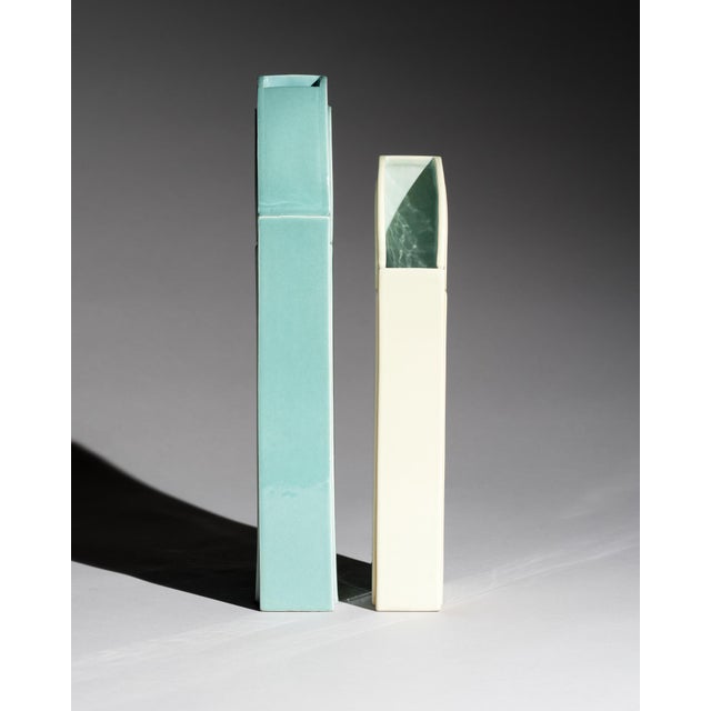 Ceramic Vintage Geometric Ceramic Vases by Karl Till for Staatliche Majolika Karlsruhe, 1996, Set of 2 For Sale - Image 7 of 17