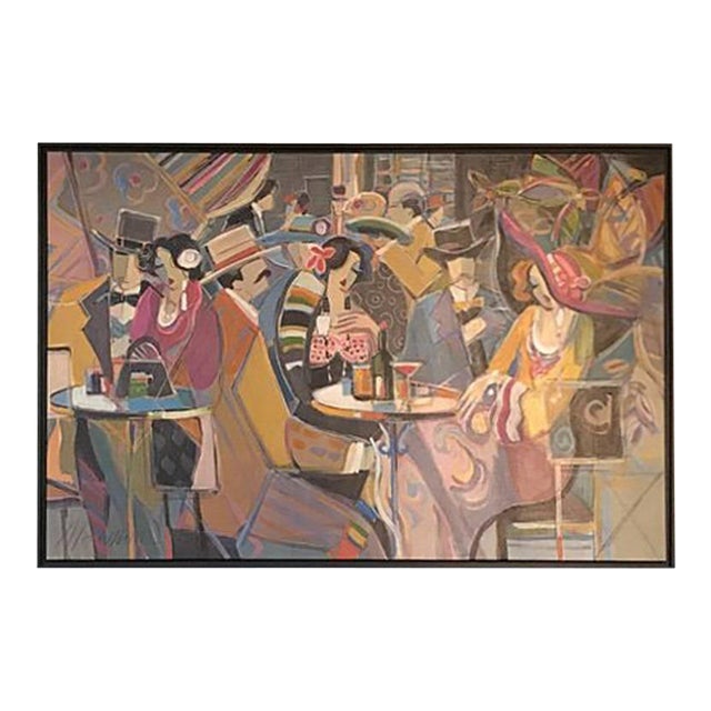 Signed Original Isaac Maimon "Sharing Great Times" For Sale