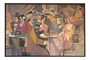 Signed Original Isaac Maimon "Sharing Great Times"