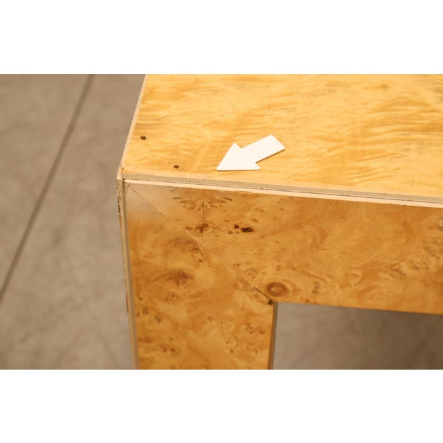 Thomasville Burl Wood Square Dining Table With 2 Leaves For Sale - Image 13 of 18