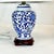 1980s 1980s Vintage Hollywood Regency Chinoiserie Blue & White Ginger Jar Lamps - A Pair For Sale - Image 5 of 9