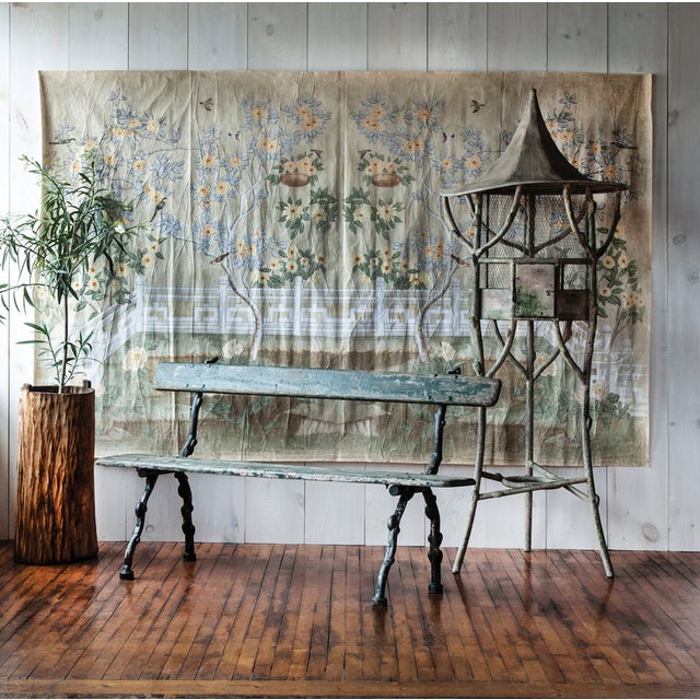 Victorian Matthew Izzo Home Marseille Faux Bois Iron Aviary For Sale - Image 3 of 7