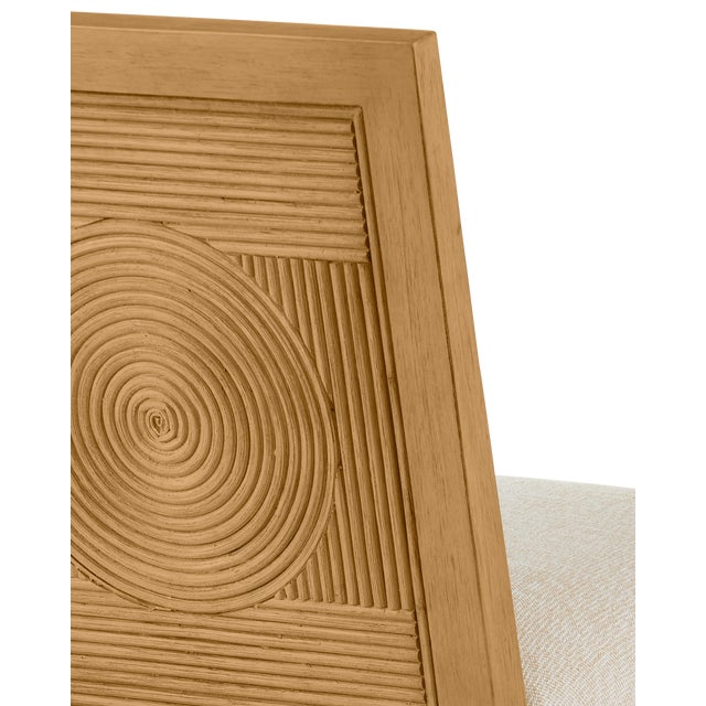 Boho Chic Currey & Company Santos Sea Sand Bar Stool, Liller Malt For Sale - Image 3 of 10