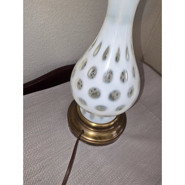 Mid 20th Century Vintage White Coin Dot Coin Dot Lamp For Sale - Image 5 of 13