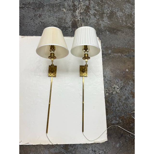 Design Plus Gallery presents a Pair of Gene Swing Arm Wall Lamps designed by Alexa Hampton for the Visual Comfort...