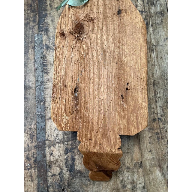 Vintage Rustic Carved Wood Mask For Sale In West Palm - Image 6 of 11