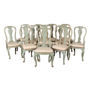 18th Century Italian Dining Chairs, Set of 12 For Sale