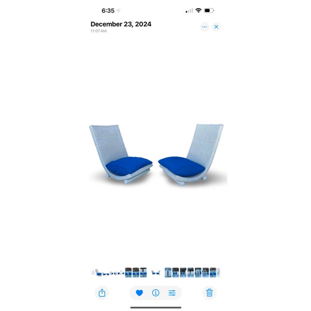 Wood Stunning Côte d'Azur Low-Slung 1960s Wicker Chairs – France. For Sale - Image 7 of 7