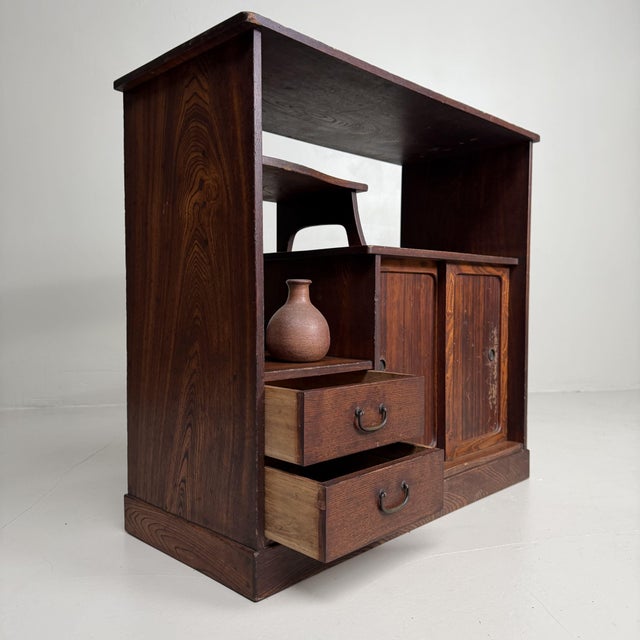 1920s Mid-Century Japanese Chadansu Tea Cabinet, 1920s For Sale - Image 5 of 14