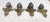 4 Antique Ornate Victorian Face Gilt Bronze Metal Salvage Hardware Appliques For Sale - Image 9 of 9