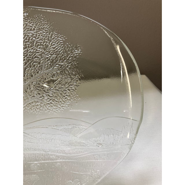 Early 21st Century Early 21st Century Walther Glass Platter With Nature Scene Etching For Sale - Image 5 of 13