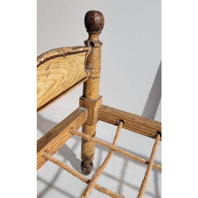 Late 19th Century 19th Century Original Painted Doll Bed From Pennsylvania For Sale - Image 5 of 7