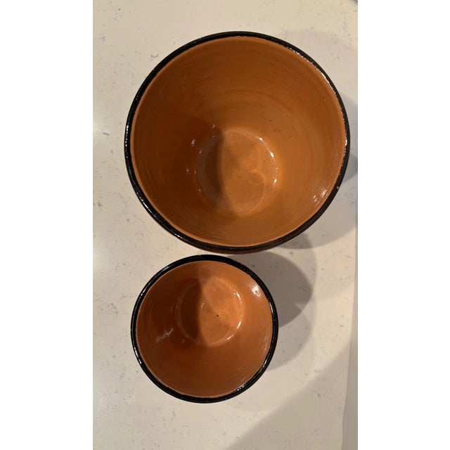 Mid-Century Modern Vintage Italian Ceramic Basket Weave Terracotta PLANTERS-set of 2 For Sale - Image 3 of 5