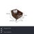 Here you get a lounge chair from FSM, whose cubic shape and brown leather add a modern touch to your living room. The...