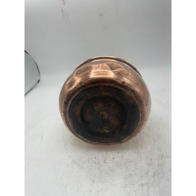 English Vintage Copper Perforated Pot With Lid For Sale - Image 3 of 6
