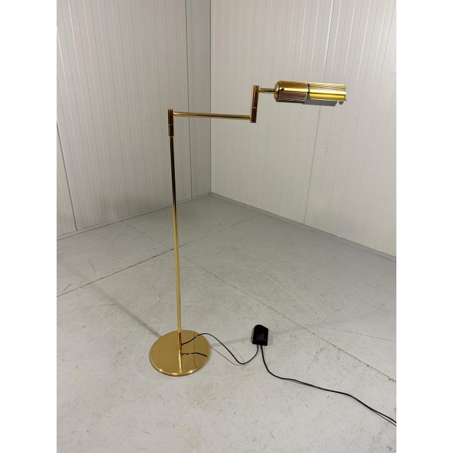 Gold Brass Haloprofil 878HR Floor Lamp by Viktor Frauenknecht for Swisslamps International, 1970s For Sale - Image 8 of 18