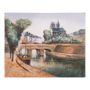'Paris in Spring, Notre-Dame and the Seine' by Shinbo Minami, 1984, Île De La Cité From the Left Bank